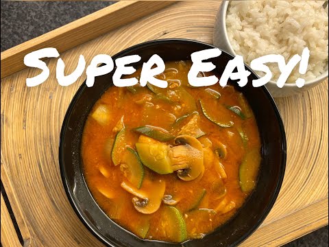 Spicy Miso Stew - In 1 minute 大醬湯 Korean soul food with full of vegetables!