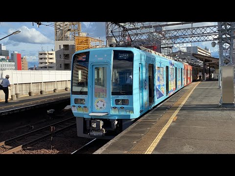 【すみっコぐらしラッピング】南海1000系 新今宮駅発車・到着【カラフル】