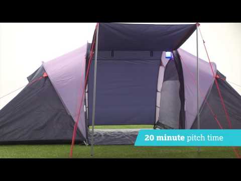 Halfords 4 Person Tunnel Tent - Dark Blue | Halfords UK