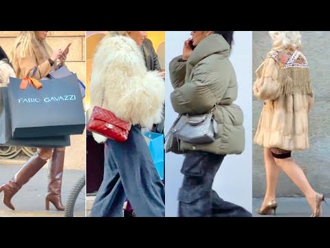 THE BEST OF DECEMBER 2023 🇮🇹MILAN STREET STYLE ❄️WINTER TRENDS 2024 ITALIAN STYLE SHOPPING WALK