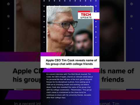 Apple CEO Tim Cook reveals name of his group chat with college friends  Oct - 24 #technews