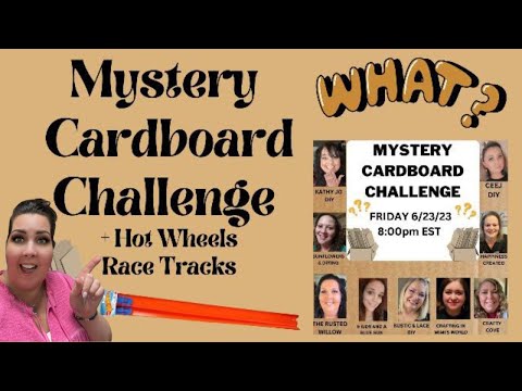 LOOK WHAT I MADE WITH CARDBOARD AND A RACE TRACK!! 😱 MYSTERY CARDBOARD CHALLENGE