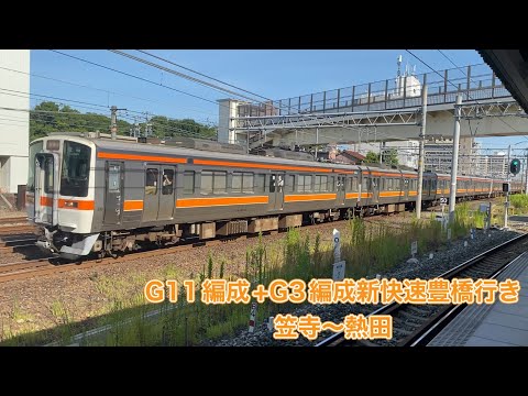 【JR東海】311系G11編成+G3編成新快速豊橋行き　笠寺〜熱田