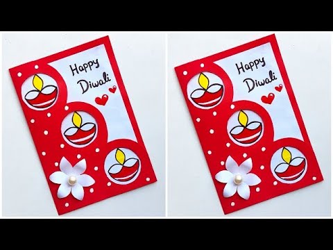 Diwali card making handmade easy 2023 / Happy Diwali card making ideas / Diwali greeting card