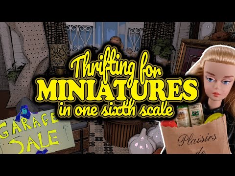 Thrifting for Miniatures in One Sixth Scale at Garage Sales