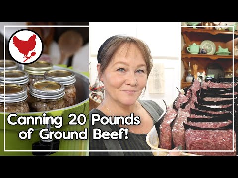 Canning 20 Pounds of Ground Beef! | Pressure Canning