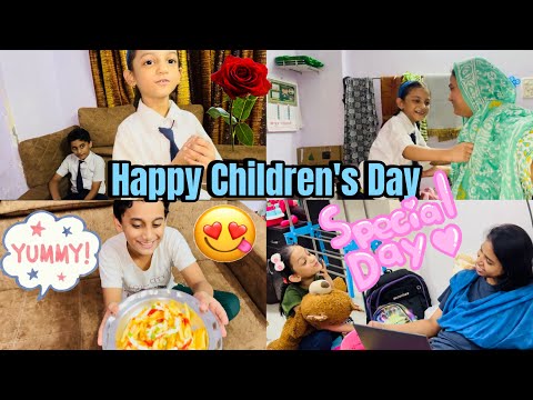 Children’s 🧑🏻‍🦱👧🏻Day Special Vlog| Special treat at Home 🏡 | Demanding Dish only 🤗