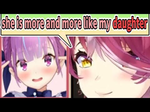 Marine Really Thinks Aqua is Her Daughter [ENG SUB] Hololive