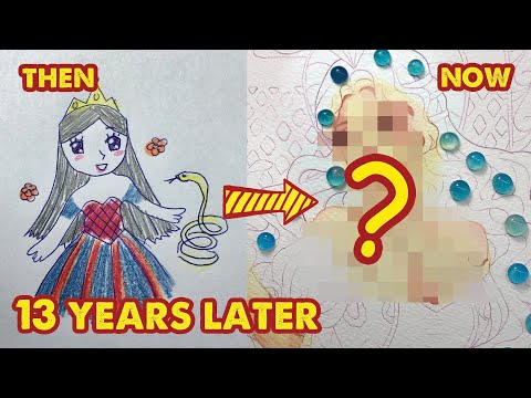 Redrawing Old Picture After 13 YEARS LATER | Huta Chan Studio