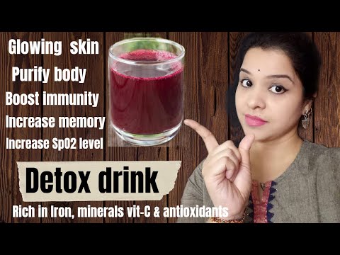 powerful detox drink for glowing skin purify body boost immunity healthy hair. effect in jst 4 hours