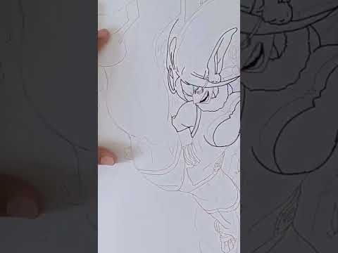 Speed drawing Mirko #bokunoheroacademia #shorts #bokunoheroacademiamirko