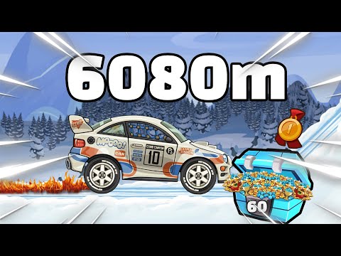 [TAS] BIGGEST CHEST 6080m in Raging Winter using Rally | Hill Climb Racing 2