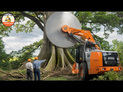 Extreme Logging Machines, Giant Chainsaws & Powerful Stump Removal Excavators in Action #31