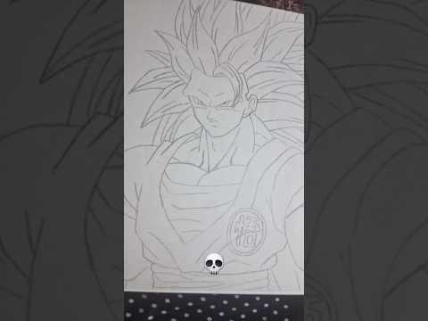 Goku Badass Form #animedrawing #art #animeart #animestyle #goku #shorts #viralvideo #drawanime