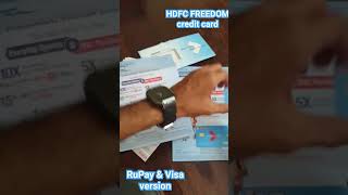 HDFC FREEDOM RuPay credit card and Visa credit card both version Unboxing