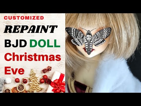 REPAINT Doll | BJD Christmas Eve Customizing | OOAK Doll Makeover  🎅🤶