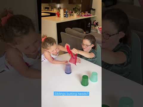 Siblings Butting Heads? Create a DIY Game to Promote Teamwork #shorts