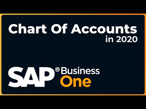 How to use the Chart Of Accounts (COA) | SAP Business One 2020