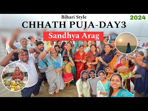 Chhath Puja 2024 Vlog - Sandhya Arag DAY 3 | Bihari Style | #chhathpuja | Mansi Gupta | MG414