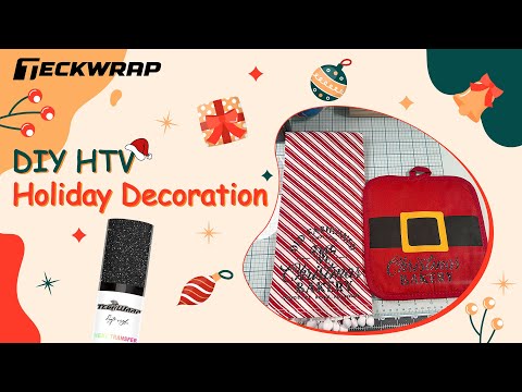 DIY Holiday Decoration with TeckWrap Glitter HTV