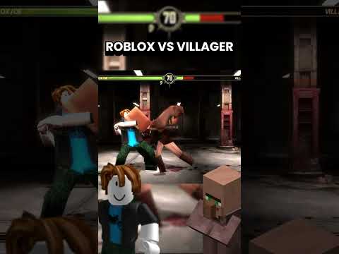 ROBLOX vs VILLAGER MOD #cercadevelho #roblox #villager #minecraft #fyp #shorts