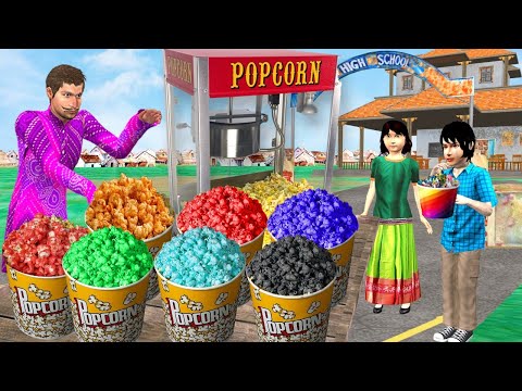 रंगीन पॉपकॉर्न Rainbow Popcorn Comedy Video Moral Stories Hindi Kahaniya New Funny Comedy Video