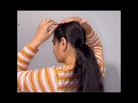 Easy self bun hairstyle tutorial #hair #hairstyle #hairstyles