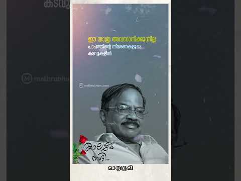 മലയാളത്തിന്‍റെ അക്ഷരസുകൃതത്തിന് പ്രണാമം #mtvasudevannair