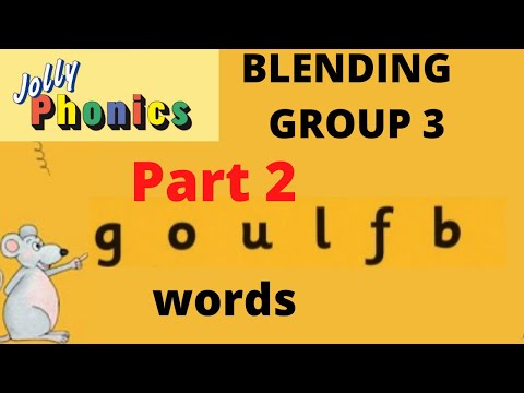 JOLLY PHONICS blending group 3 |  Sounding, blending, reading, goulfb words ukg lkg grade 1 (part 2)