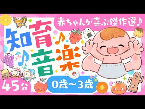 【赤ちゃんが喜ぶ歌】知育音楽メドレー傑作選♪うた♪音楽・童謡│子供の歌│赤ちゃんが泣き止む・ママパパも楽しい育児 子育て応援アニメ【うた】