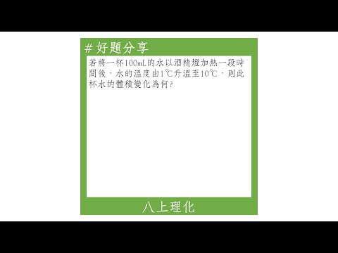 【八上好題】加熱時水的體積變化