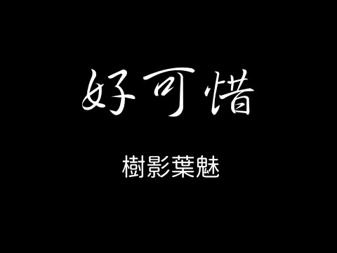 樹影葉魅 - 好可惜 歌詞『好可惜 沒有在最好的時機 遇見你 不想再去維持的關係 我該怎麼繼續演下去…』