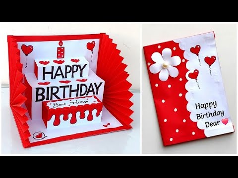 DIY : Happy Birthday greeting card for best friend / Birthday card ideas easy Handmade