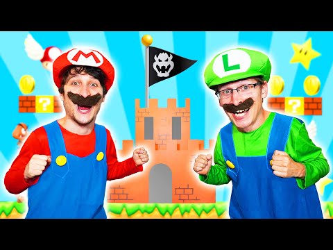 Mario VS Luigi racing Super Mario World In Real Life