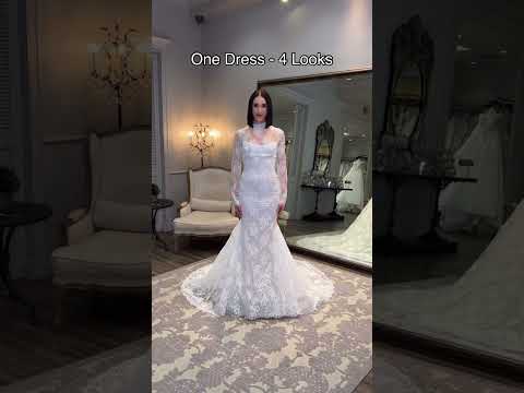 One Lace Wedding Dress - 4 Different Looks!