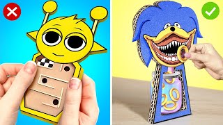 Sprunki VS Shin Sonic Cardboard Crafts *The Ultimate Gamebook & Fun Paper Crafts*