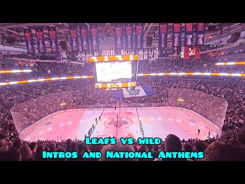 Leafs Vs Wild intros and National Anthems Oct 14th 2023