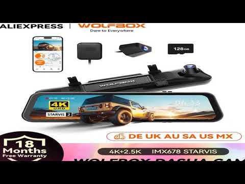 WOLFBOX G900 PRO Dash Cam 4K+2.5K Car DVR  Voice Control 5GHZ WI-FI and GPS Video Recorder