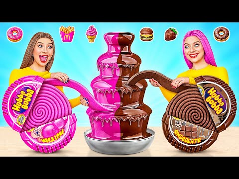 Chocolate Fountain Fondue Challenge | Crazy Challenge by Multi DO Joy