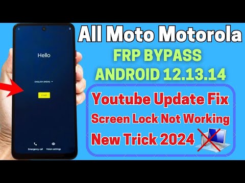 All Motorola FRP Bypass 2024 | Without PC | Android 12/13/14 Settings Not Opening| Screen Lock Fixed