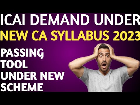 |ICAI Demand Under New Syllabus 2023| ICAI New Passing Tool| CA New Syllabus 2023 Update 🔥|