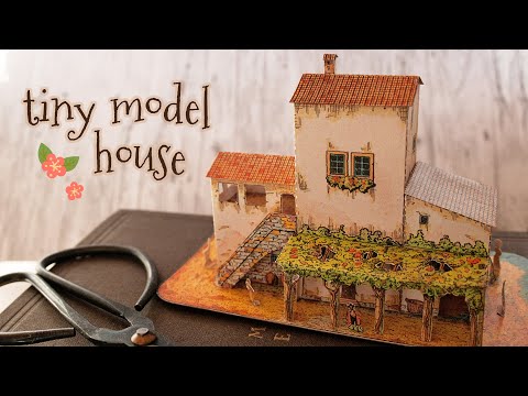 DIY Paper Tiny Model House Diorama (vintage)