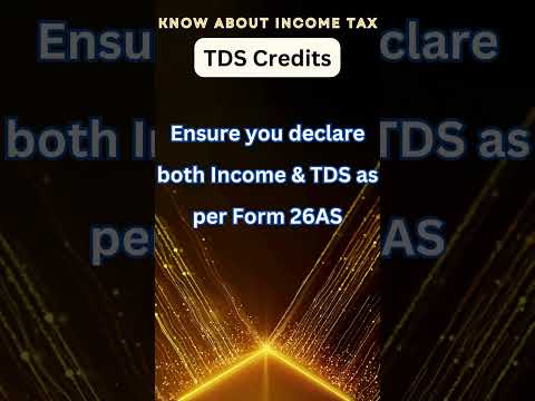 Income tax TDS Credits | #tds #tdsfiling #tdscredits #taxfiling #itr #itrfiling #charteredaccountant