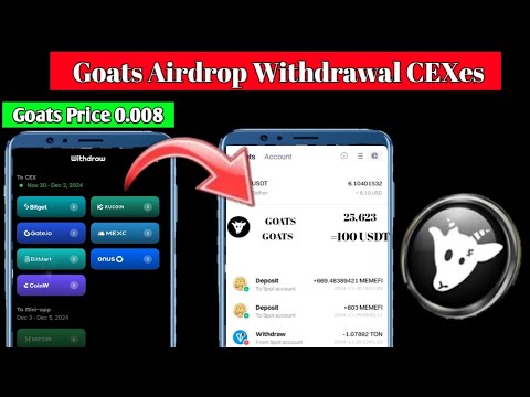 Goats Airdrop Withdrawal In Bitget kucoin | How To Withdrawal Goats Airdrop In Bitget And Kucoin |