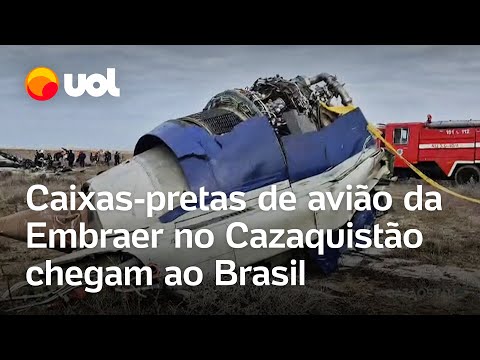 Caixas-pretas de avião da Embraer que caiu no Cazaquistão chegam ao Brasil para análise