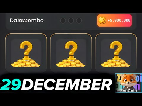 Zen coin daily combo 29 December | Zen coin today combo cards 29 December | Zen coin airdrop