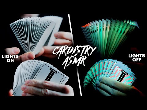 Cardistry ASMR 13 // Glamorous Shuffling with INSANE Glowing Playing Cards!!