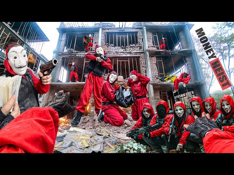 PARKOUR VS MONEY HEIST:Police Break Into Money Heist Murderous Heist Den & Rescue Hostage | Epic POV