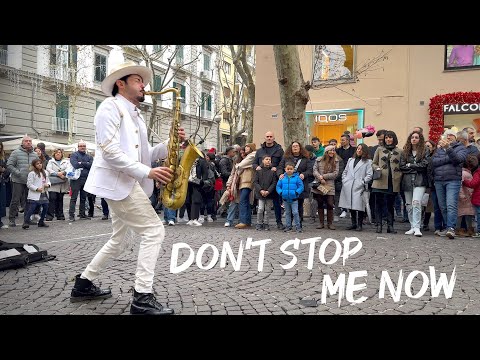 Don't Stop Me Now - Queen | Street Sax Performance - Daniele Vitale