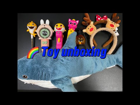 （玩玩具）shark, baby shark, Pinkfong, Elk,  Hair ring, IKEA , rabbit ,  LED toys